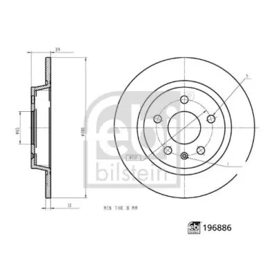 Disco de freno FEBI BILSTEIN 196886 Oferta De Temporada